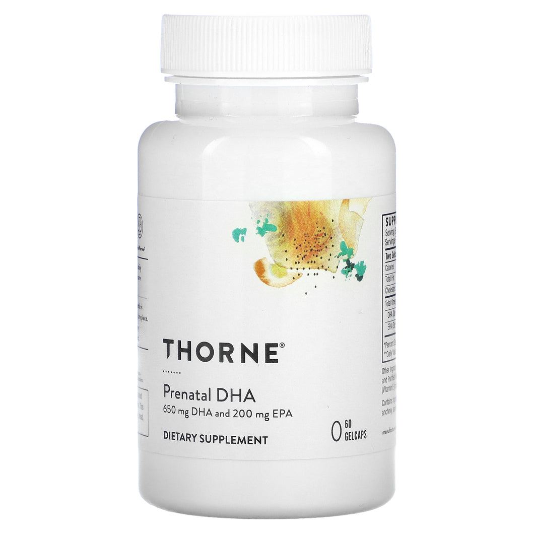 Thorne, Prenatal DHA, 60 Gelcaps