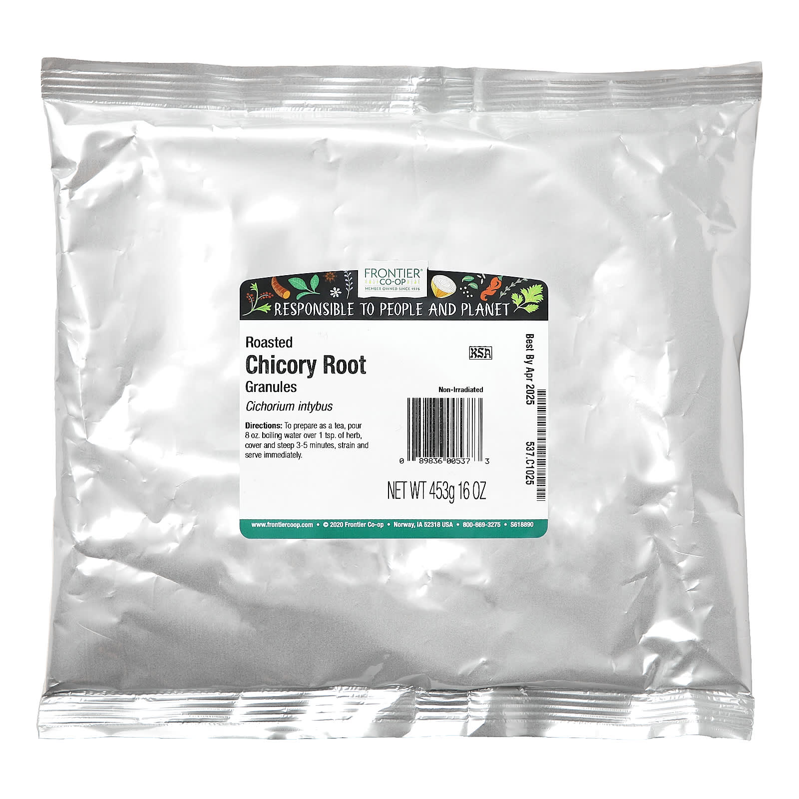 Frontier Co-op, Roasted Chicory Root, Granules, 16 oz (453 g)