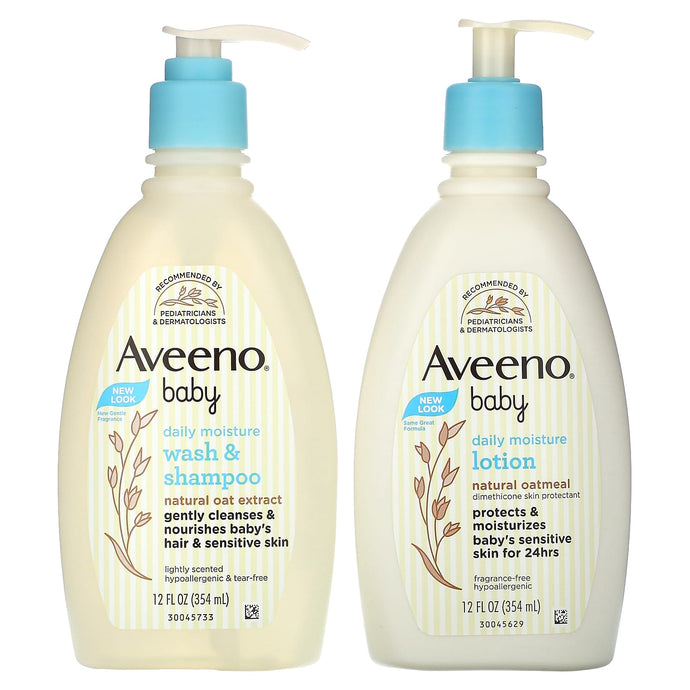 Aveeno, Baby, Daily Care Set, 2 Piece Set