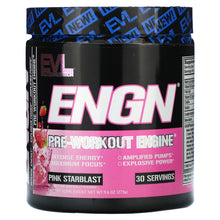 Load image into Gallery viewer, EVLution Nutrition, ENGN, Pre-Workout Engine, Pink Starblast, 9.6 oz (273 g)