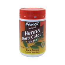 Load image into Gallery viewer, Bonvit Henna Herb Colour Hair Tint Dark Brown 100g