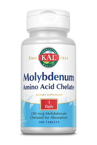 KAL Kal Molybdenum Chelated -- 250 mcg - 100 MicroTablets