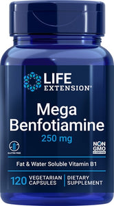 Life Extension Mega Benfotiamine, 250 mg, 120 Vegetarian Capsules