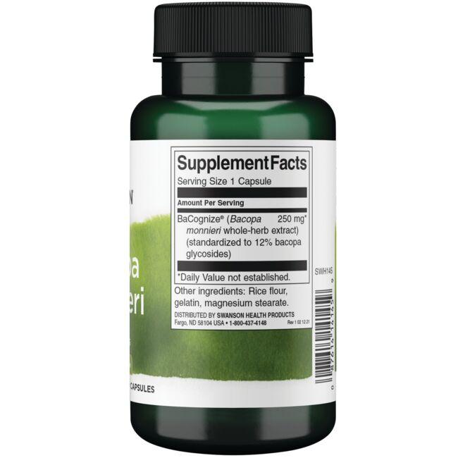Swanson Superior Herbs Bacopa Monnieri  250mg 90 Capsules