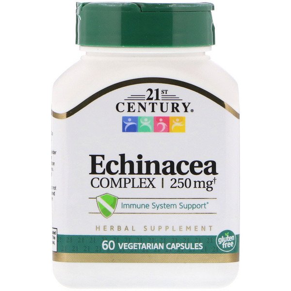 Buy 21st Century Echinacea Complex 250mg 60 Vegetarian Capsules Online - Megavitamins Online Supplements Store Australia
