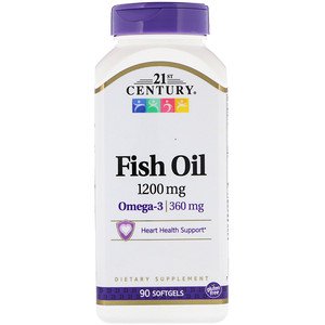 Buy 21st Century Fish Oil 1200mg 90 Softgels Online - Megavitamins Online Supplements Store Australia