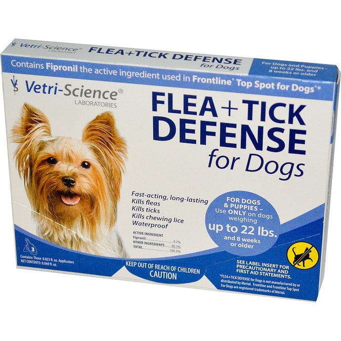 Buy 21st Century Flea + Tick Defense for Dogs up to 22 lbs. 3 Applicators 0.023 fl oz Each Online - Megavitamins Online Supplements Store Australia