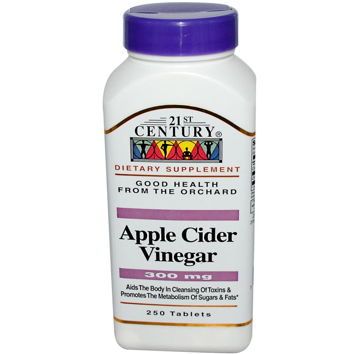 Buy 21st Century Health Care Apple Cider Vinegar 300 mg 250 Tablets Online - Megavitamins Online Supplements Store Australia