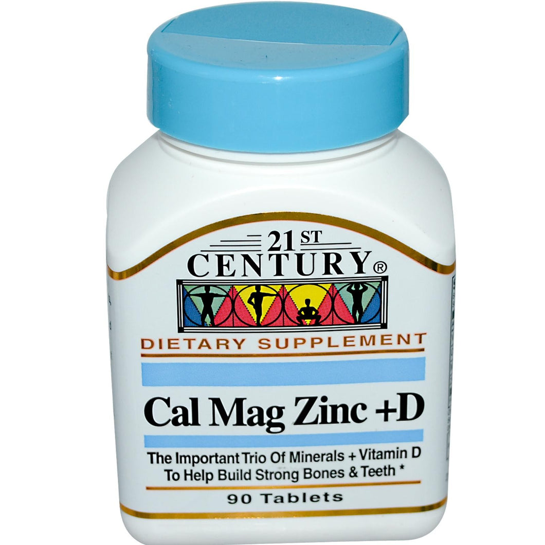 Buy 21st Century Health Care Cal Mag Zinc Plus D 90 Tablets Online - Megavitamins Online Supplements Store Australia