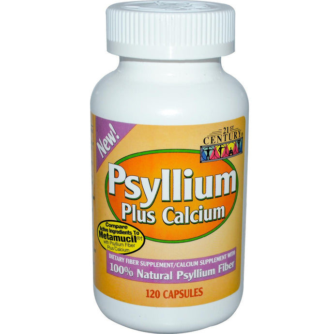 Buy 21st Century Health Care Psyllium Plus Calcium 120 Capsules Online - Megavitamins Online Supplements Store Australia