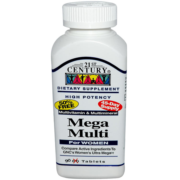 Buy 21st Century Healthcare, Mega Multi, For Women, 90 Tablets