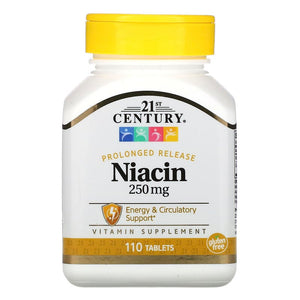 Buy 21st Century Healthcare Niacin Prolonged Release 250mg 110 Tablets Online - Megavitamins Online Supplements Store Australia