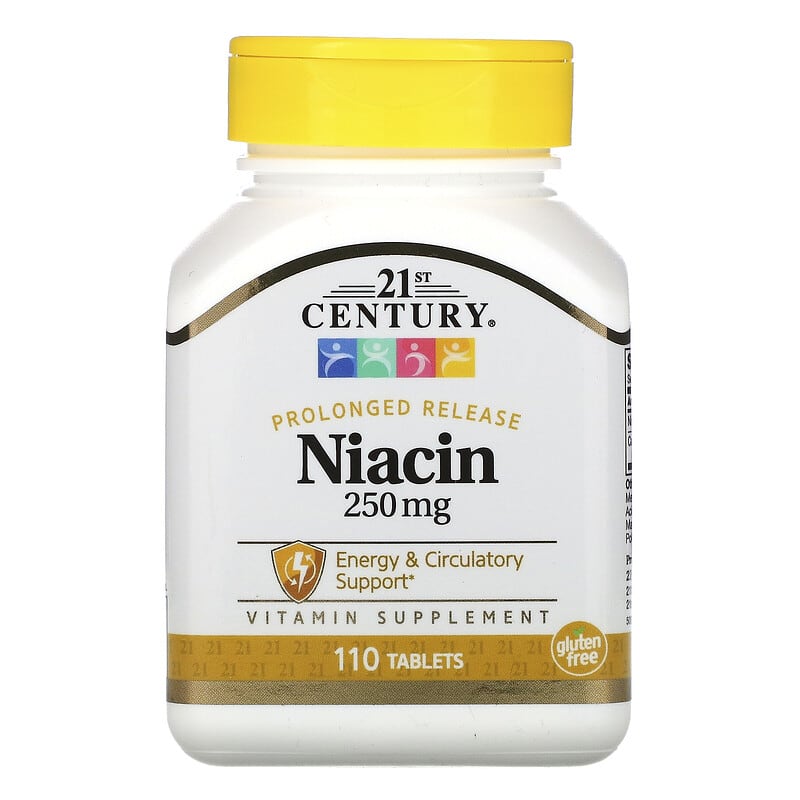 Buy 21st Century Healthcare Niacin Prolonged Release 250mg 110 Tablets Online - Megavitamins Online Supplements Store Australia