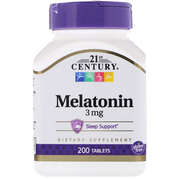 Buy 21st Century Melatonin 3 mg 200 Tablets Online - Megavitamins Online Supplements Store Australia