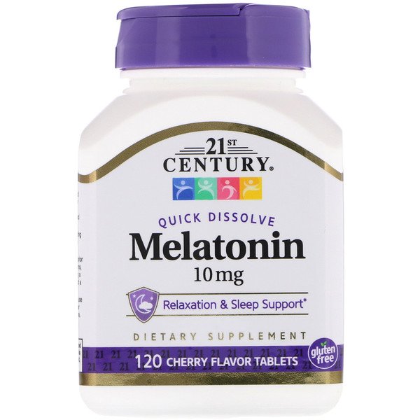 Buy 21st Century Melatonin Cherry Flavor 10mg 120 Tablets Online - Megavitamins Online Supplements Store Australia