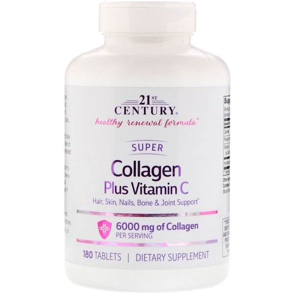 Buy 21st Century Super Collagen Plus Vitamin C 6000mg 180 Tablets Online - Megavitamins Online Supplements Store Australia
