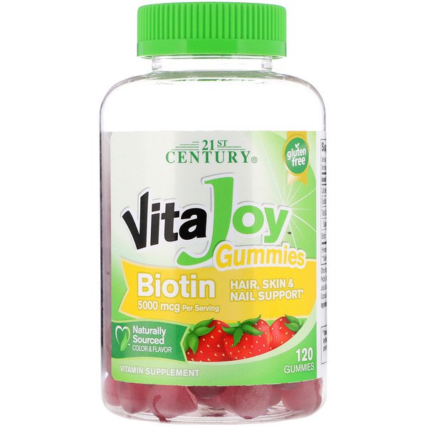 Buy 21st Century VitaJoy Biotin Gummies 5000mcg 120 Gummies Online - Megavitamins Online Supplements Store Australia