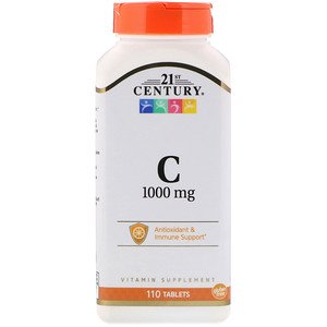 Buy 21st Century Vitamin C 1000mg 110 Tablets Online - Megavitamins Online Supplements Store Australia