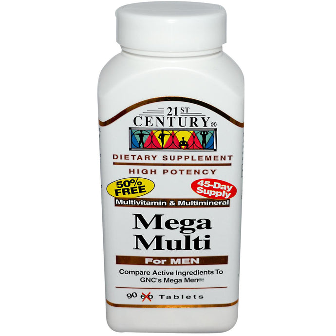 Buy Mega Multi For Men 21st Century Healthcare Dietary Supplement - Multivitamin & Multimineral