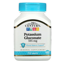 Load image into Gallery viewer, Buy Potassium Gluconate 21st Century Health Care Dietary Supplement Australia - Potassium Gluconate for Nervous System