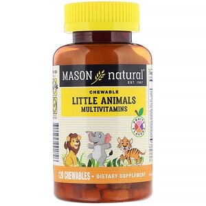 Mason Natural Little Animals Multivitamins Fruity Flavors 120 Chewables