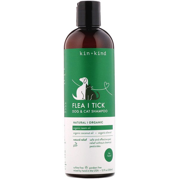 Kin+Kind Flea | Tick Dog & Cat Shampoo 12 fl oz (354ml)