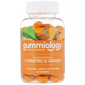 Gummiology Adult Turmeric & Ginger Gummies Tropical Fruit Flavors 90 Vegetarian Gummies