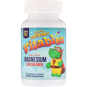 Vitables Magnesium Chewables for Children Sugar Free Cherry 90 Vegetarian Tablets