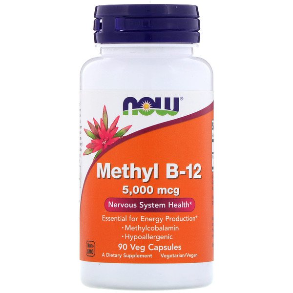 Now Foods Methyl B-12, 5,000mcg 90 Veg Capsules