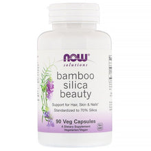 Load image into Gallery viewer, Now Foods Solutions Bamboo Silica Beauty 90 Veg Capsules
