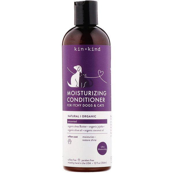 Kin+Kind Moisturizing Conditioner for Itchy Dogs & Cats Unscented 12 fl oz (354ml)