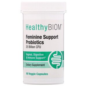 HealthyBiom Feminine Support Probiotics 25 Billion CFUs 90 Veggie Capsules