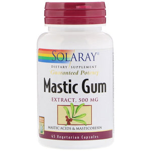 Solaray Mastic Gum Extract 500mg 45 Vegetarian Capsules
