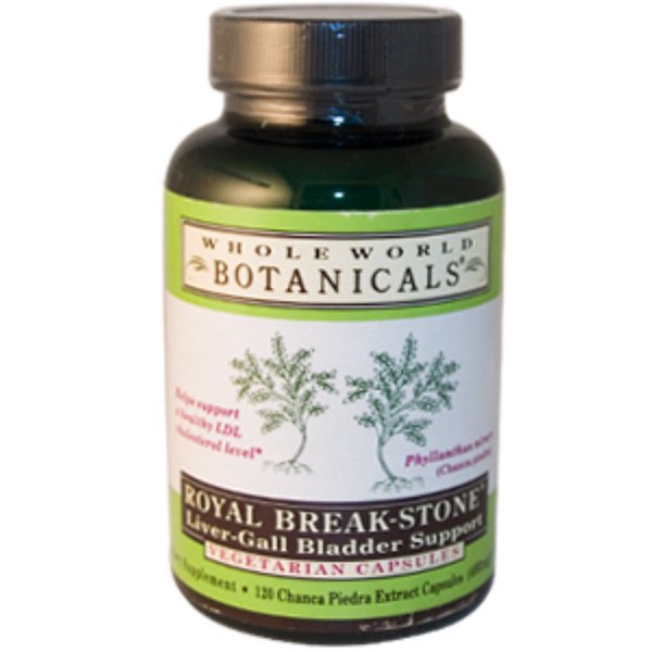 Whole World Botanicals Royal Break-Stone Liver-Gall Bladder Support 400mg 120 Vegetarian Capsules