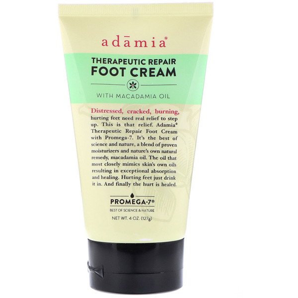 Adamia Therapeutic Repair Foot Cream with Macadamia Oil 4 oz (127g)