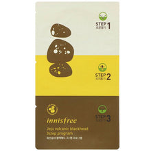 Load image into Gallery viewer, Innisfree Jeju Volcanic Blackhead 3 Step Program 3 Masks