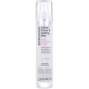 Giovanni Refreshing Facial Prime & Setting Mist Fresh Rose Water & Aloe 5 fl oz (147ml)