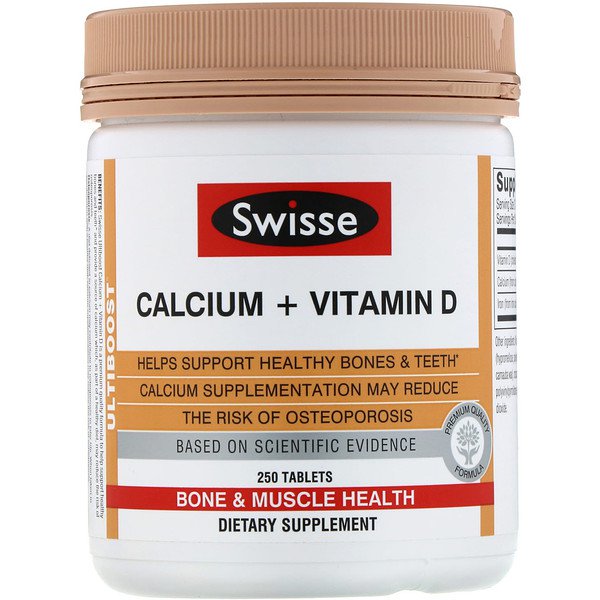 Swisse Ultiboost Calcium + Vitamin D 250 Tablets