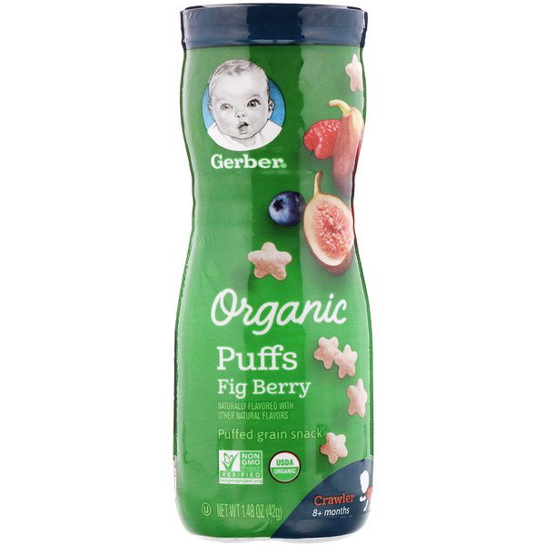 Gerber Organic Puffs Fig Berry 1.48 oz (42g)