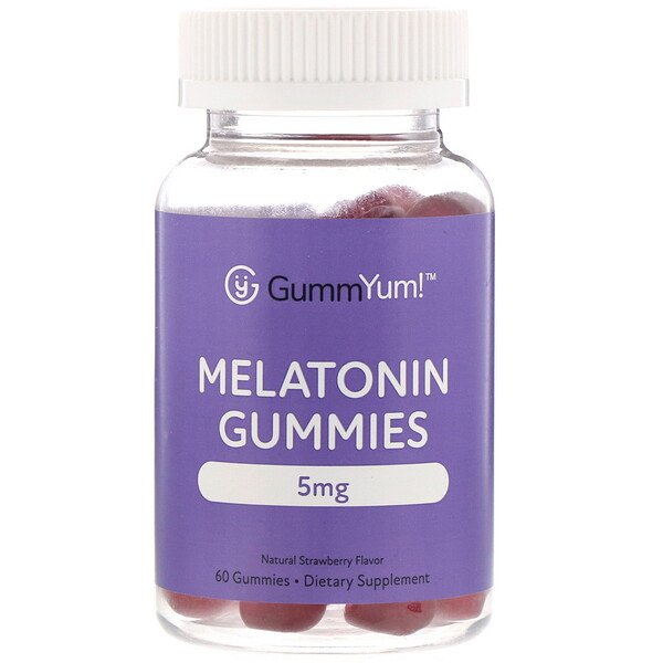 GummYum! Melatonin Gummies Natural Strawberry Flavor 2.5mg 60 Gummies