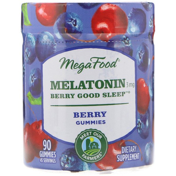MegaFood Melatonin Berry Good Sleep Berry 3mg 90 Gummies