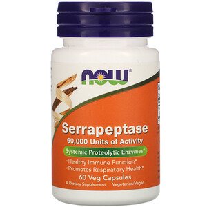 Now Foods Serrapeptase 60 Veg Capsules