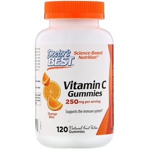 Doctor's Best Vitamin C Gummies Orange Bliss 250mg 120 Gummies