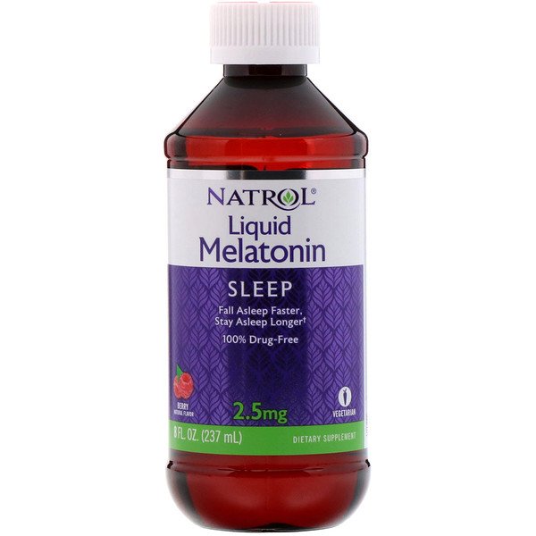 Natrol Liquid Melatonin Berry Natural Flavor 2.5mg 8 fl oz (237ml)