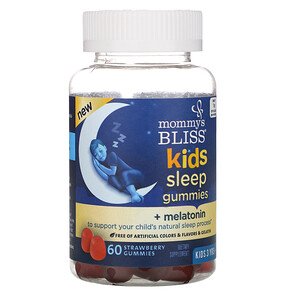 Mommy's Bliss, Kids Sleep Gummies With Melatonin, 3 Years+, Strawberry, 60 Gummies