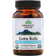 Load image into Gallery viewer, Organic India Gotu Kola Brain &amp; Nervous System Support 90 Veg Caps