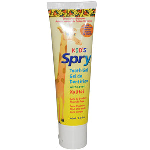 Xlear Kids Spry Tooth Gel with xylitol strawberry banana (60ml)