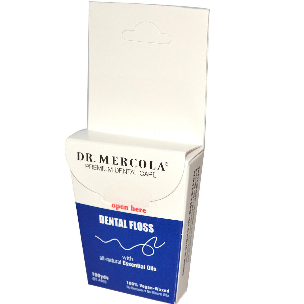 Dr. Mercola Dental Floss 100% Vegan Waxed (91.44m)