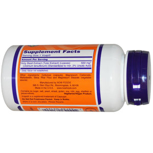 Now Foods Holy Basil Extract 500mg 90 Vcaps - Dietary Supplement