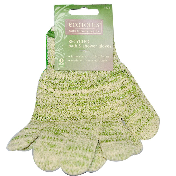 Eco Tools, Recycled Bath & Shower Gloves (1pair)